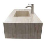 Barclay - Precious 24-7/8'' Porcelain 1- Hole,WallHung,w/Drain TR-Ivory - Travertino Ivory