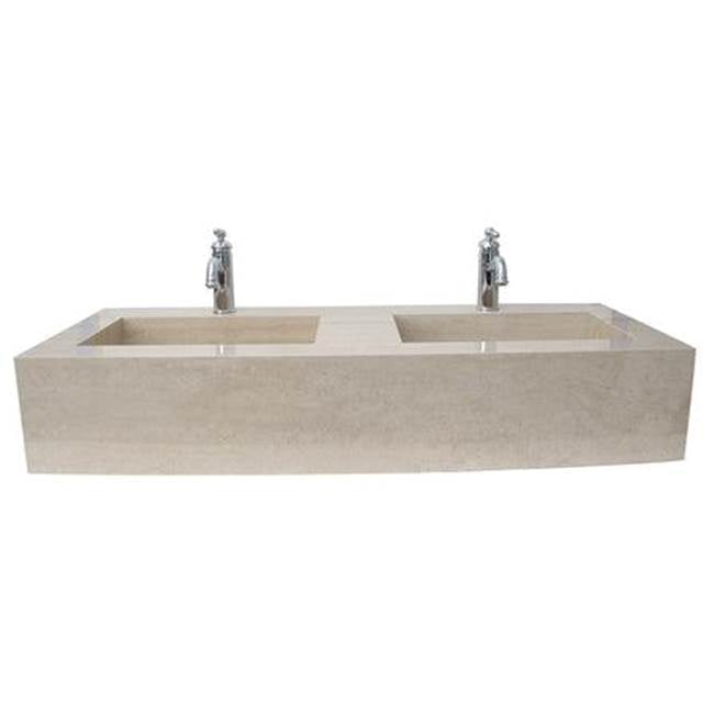 Barclay - Precious 48-1/2'' Porcelain 1- Hole,WallHung,w/Drain TR-Ivory - Travertino Ivory