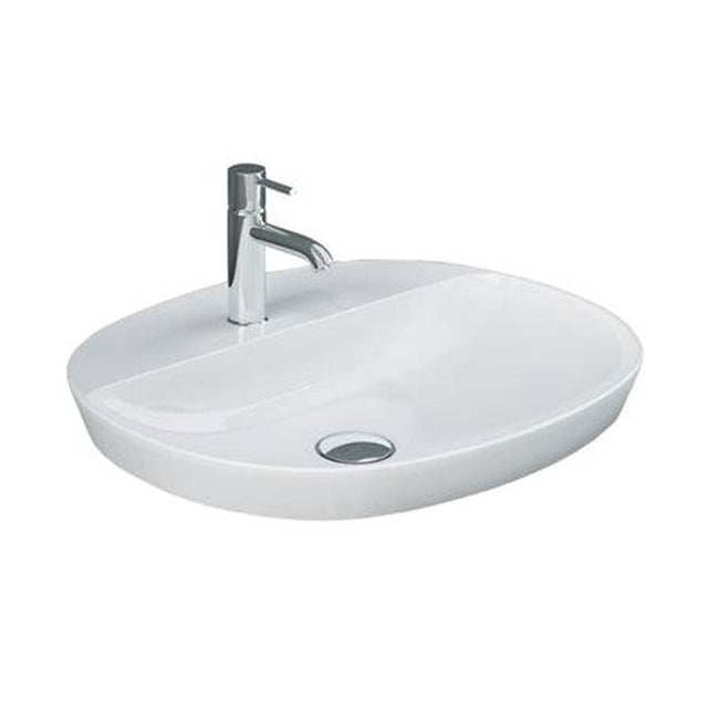Barclay - Variant 19-3/4'' x 16-1/2'' Oval Drop-In Basin,1-Hole W/Deck,WH - White