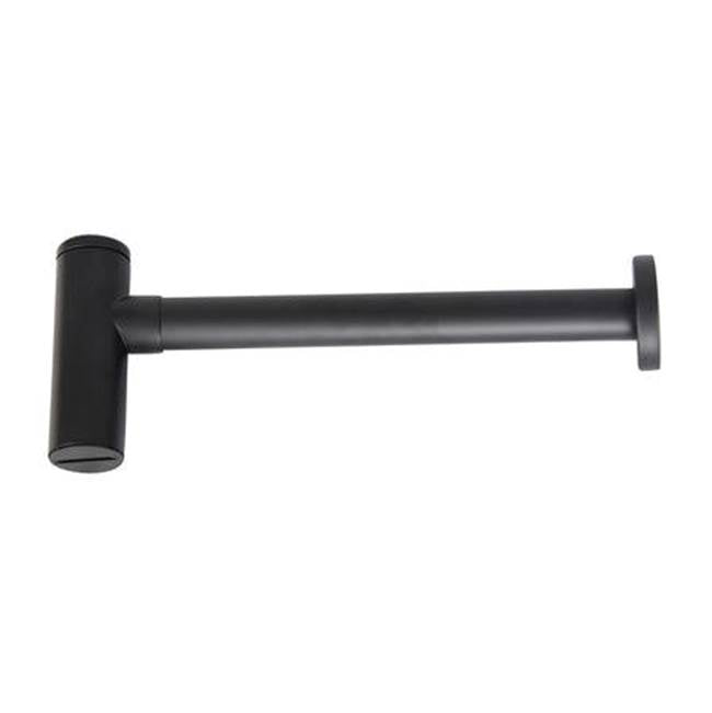 Barclay - Contemporary Lav Trap 1-1/4'' 6''x12'' w/Brass Wall Flange,MB - Matte Black
