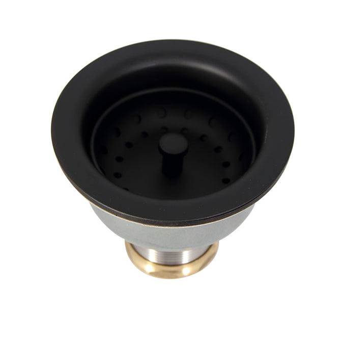 Barclay - Kitchen Brass strainer w/3-1/2 long Shank ,Matte Black - Matte Black