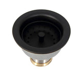 Barclay - Kitchen Brass strainer w/3-1/2 long Shank ,Matte Black - Matte Black