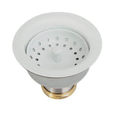 Barclay - Kitchen Brass strainer w/3-1/2 long Shank ,White - White