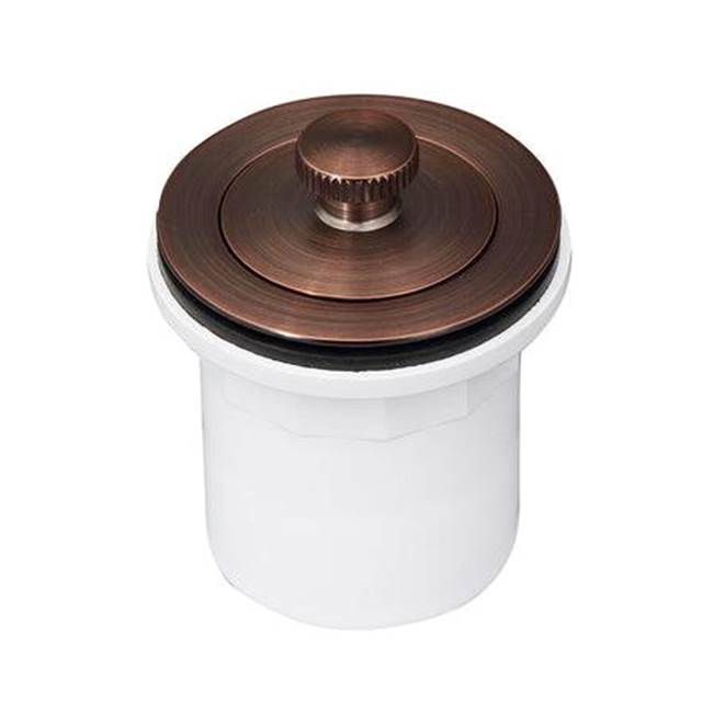 Barclay - Bath Tub Drain Lift n Turn w/ 1-1/2'' Flange PVC Adapter, BN - Brushed Nickel