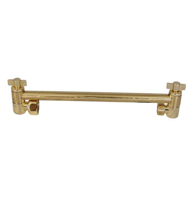 Barclay - 10'' Adjustable Shower Arm ONLY Polished Brass - Polished Brass