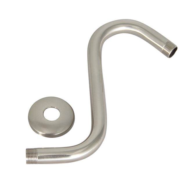 Barclay - 10'' Offset Shower Arm W/Flange x-Hvy 20.5 MM,Solid Brass,BN - Brushed Nickel