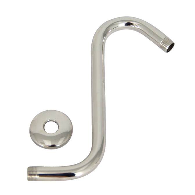 Barclay - 10'' Offset Shower Arm W/Flange x-Hvy 20.5 MM,Solid Brass,PN - Polished Nickel