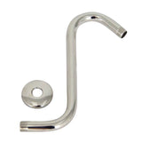 Barclay - 8'' Offset Shower Arm W/Flange x-Hvy 20.5 MM,Solid Brass,PN - Polished Nickel