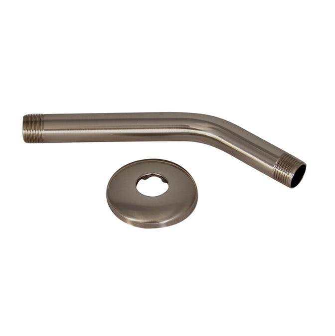 Barclay - 8'' Standard Shower Arm w/ Brass Flange,XHVY 20.5MM, BN - Brushed Nickel
