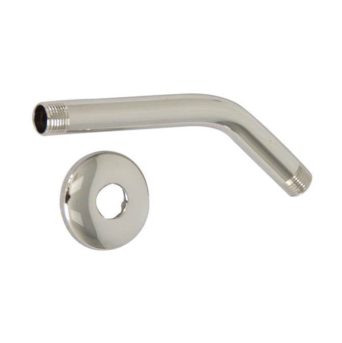 Barclay - 12'' Offset Shower Arm W/Flange x-Hvy 20.5 MM,Solid Brass,PN - Polished Nickel
