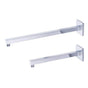 Barclay - 12'' Wallmount Modern Square Shower Arm Tube w/Flange,CP - Polished Chrome