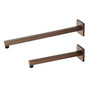 Barclay - 17'' Wallmount Modern Square Shower Arm Tube w/Flange,ORB - Oil Rubbed Bronze