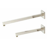 Barclay - 12'' Wallmount Modern Square - Polished Nickel