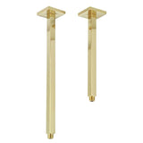 Barclay - 17'' Ceiling Mount Modern Squa Shower Arm Tube w/Flange,PB - Polished Brass