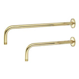 Barclay - 17'' Wallmount L Type/Brass Tube, Shower Arm w/Flange, PB - Polished Brass
