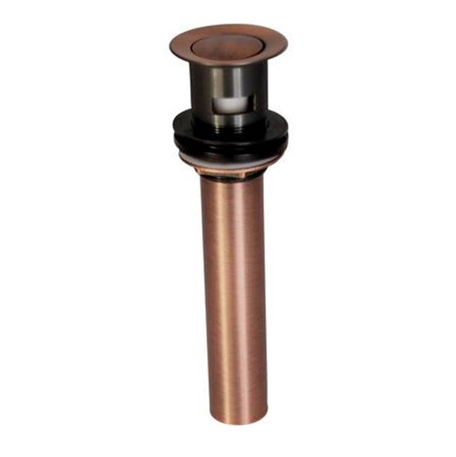 Barclay - Press Type Pop-Up Drain w/ Plated Part,w/OF hole, AC - Antique Copper