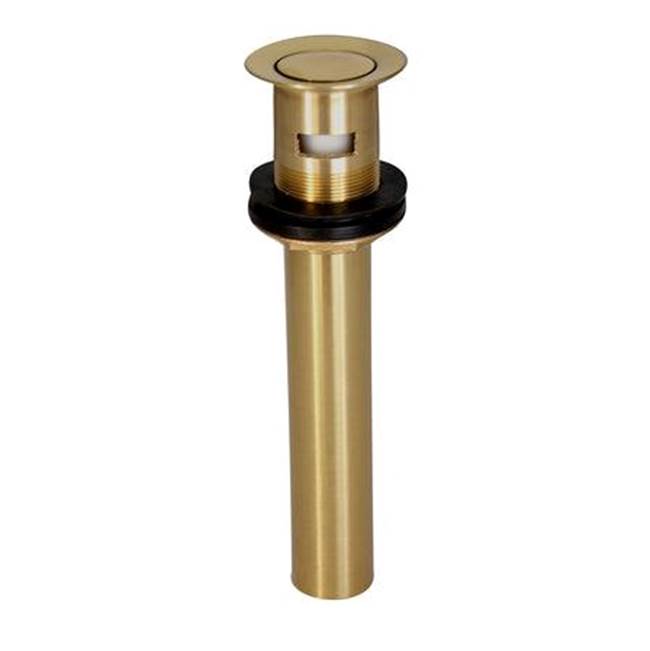 Barclay - Press Type Pop-Up Drain w/ Plated Part,w/OF hole, PB - Polished Brass