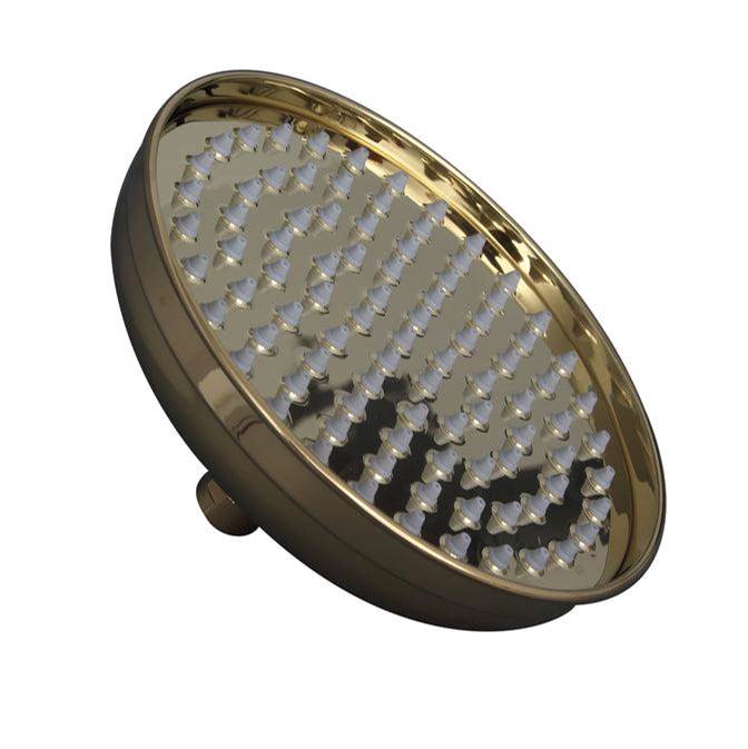 Barclay - 6'' Silcon Nozzle Rain Shower Head w/Brass Ball Joint, PB - Polished Brass