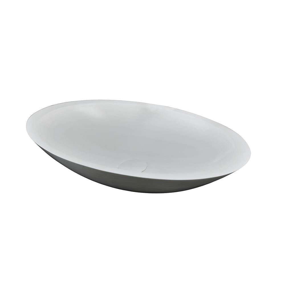 Barclay - Lila Oval BARstone Vessel White Gloss - White Gloss