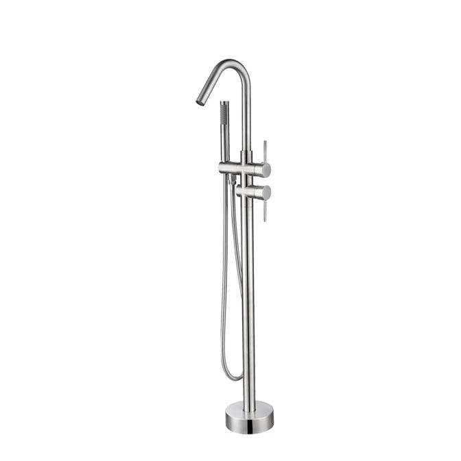 Barclay - Flynn Freestanding Faucet  (Brass),W/Handshower,CP - Polished Chrome
