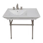 Barclay - Opulence Console 31-1/2'', Rect Bowl, 4'' CC, White, PN Stand - Polished Nickel