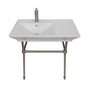 Barclay - Opulence Console 31-1/2'', Rect Bowl, 1-hole, White, BN Stand - Brushed Nickel