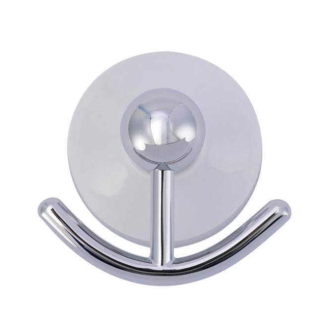 Barclay - Anja Double Robe Hook, Polished Chrome - Polished Chrome