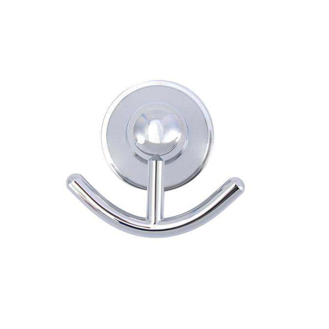 Barclay - Gleason Double Robe Hook,Polished Chrome - Polished Chrome