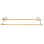 Barclay - Anja Double Towel Bar, 18'', Antique Brass - Antique Brass