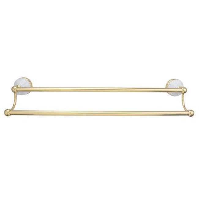 Barclay - Anja Double Towel Bar, 18'', Brushed Nickel - Brushed Nickel