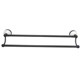 Barclay - Anja Double Towel Bar, 18'', Matt Black - Matte Black