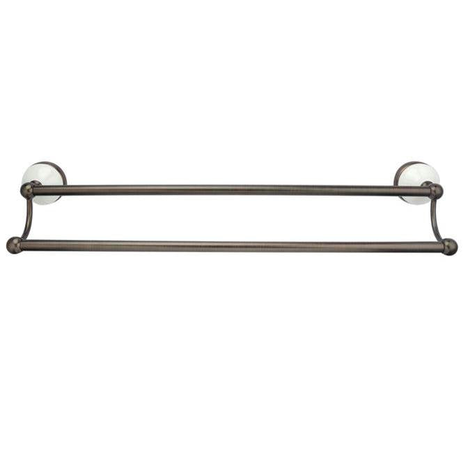 Barclay - Anja Double Towel Bar, 18'', Oil Rubbed Bronze - Oil Rubbed Bronze
