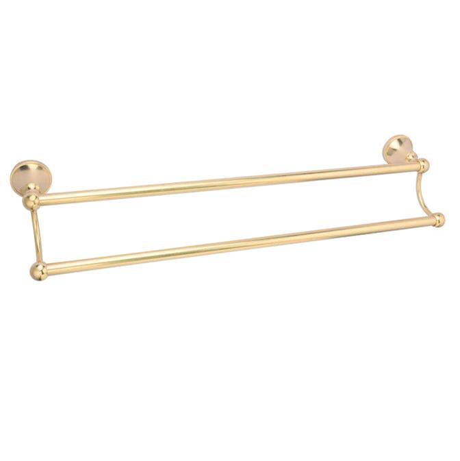 Barclay - Gleason Double Towel Bar, 24 Antique Brass - Antique Brass