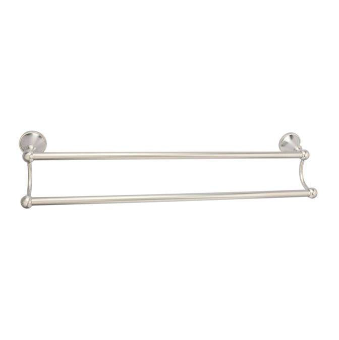 Barclay - Gleason Double Towel Bar, 24 Brushed Nickel - Brushed Nickel