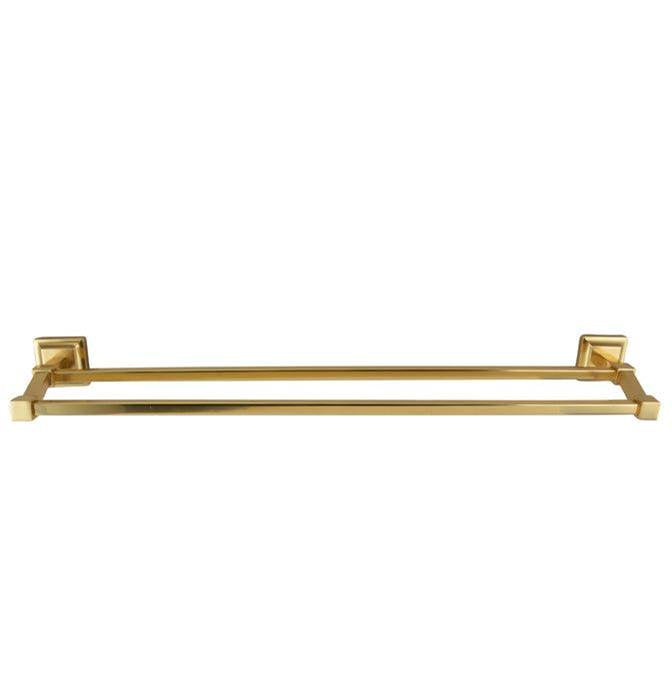 Barclay - Stanton Double Towel Bar, 18'' Antique Brass - Antique Brass