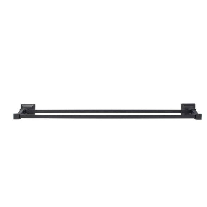 Barclay - Stanton Double Towel Bar, 18'' Matt Black - Matte Black
