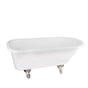 Barclay - Asia Dbl Acrylic Roll Top Wh 67'', 3-3/8'' Holes, WH Feet - White