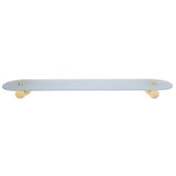 Barclay - Plumer Glass Shelf Antique Brass - Antique Brass