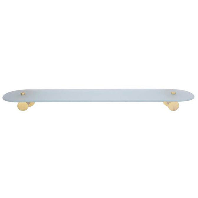 Barclay - Plumer Glass Shelf Antique Brass - Antique Brass