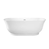 Barclay - Celeste 67'' AC FS Tub,Internal Drain Pipe, No Faucet Holes,WT - White