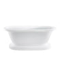 Barclay - Carrie 57'' Acrylic Dbl Roll on Base, White, No Holes - White