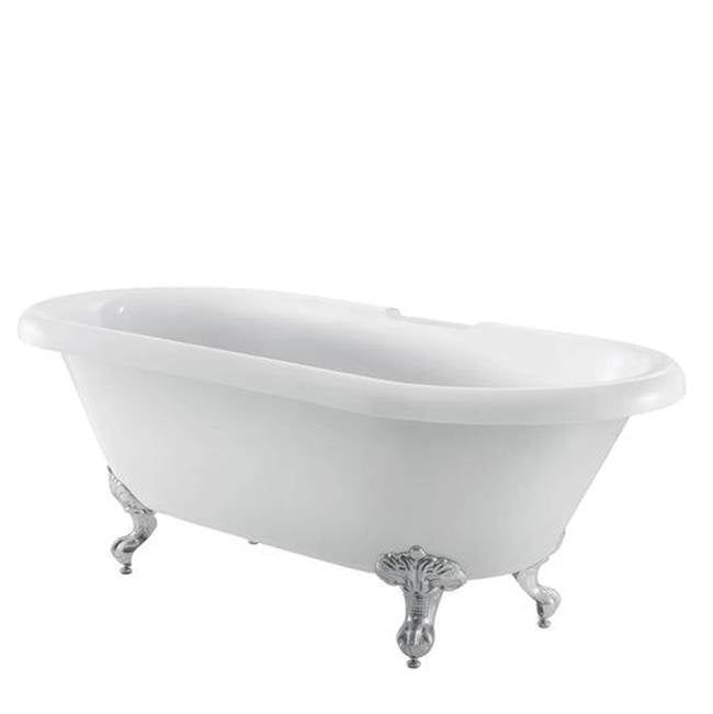 Barclay - Claudia Acrylc Dbl Roll,66-3/4 WH, ORB Imp Feet, 7'' Holes - Oil Rubbed Bronze
