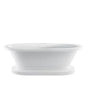 Barclay - Corinne Acrylic Dbl Roll WH w/ base, 72-7/8'', No Holes - White