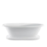 Barclay - Corinne Acrylic Dbl Roll WH w/ Base, 72-7/8'', 7'' Holes - White