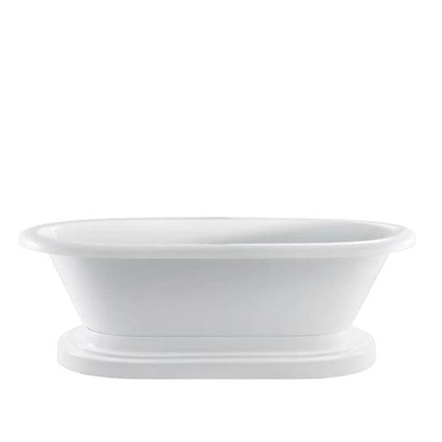 Barclay - Corinne Acrylic Dbl Roll WH,TD w/base 72-7/8'' No Holes - White