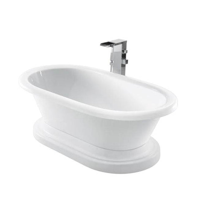 Barclay - Cordoba Acrylic Dbl Roll WH w/ Base, 72'', 7'' Holes - White