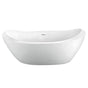 Barclay - Naomi AC Dbl Slipper Tub 67'' WH, w/Internal Drain Pipe, WT - White