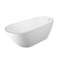 Barclay - Nottingham Acrylic Slipper 66'' WH, w/Internal Drain Pipe, WT - White