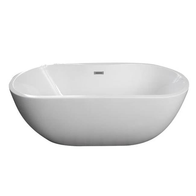 Barclay - Pan 56'' AC Freestanding,7'' Centers,W/internal drain-OF,WH - White
