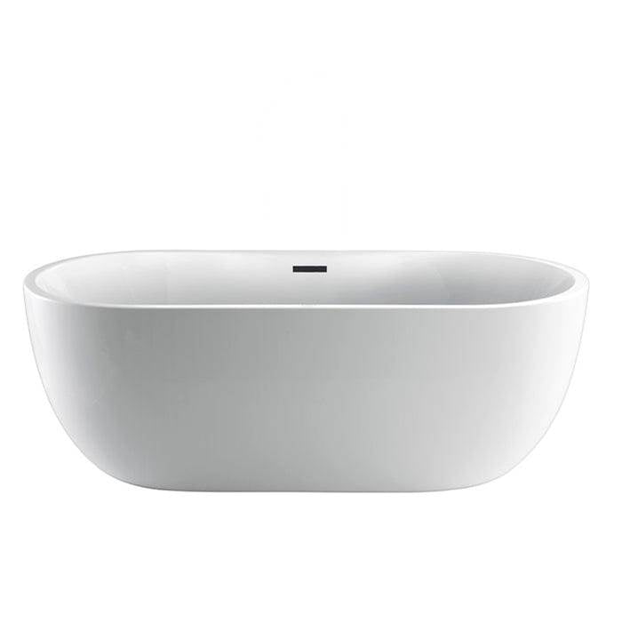 Barclay - Pilar 65'' Freestanding AC,7'' Centers,W/internal drain-OF,WH - White
